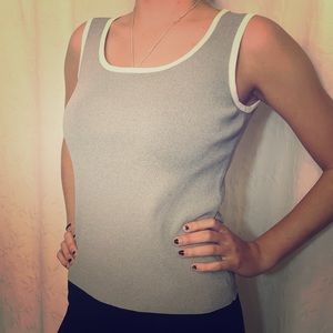 Grace Dane Lewis Grey Sleeveless Top, Size S